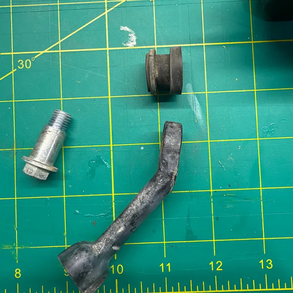 Stalk, bushing and bolt. The bushing was the hard part to get out.