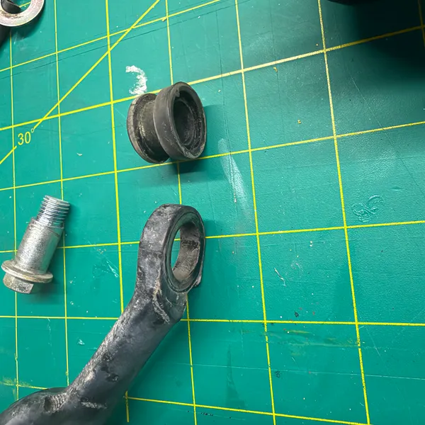 Stalk from the other side. The rubber is still bonded to the metal core, which is more than I expected.
